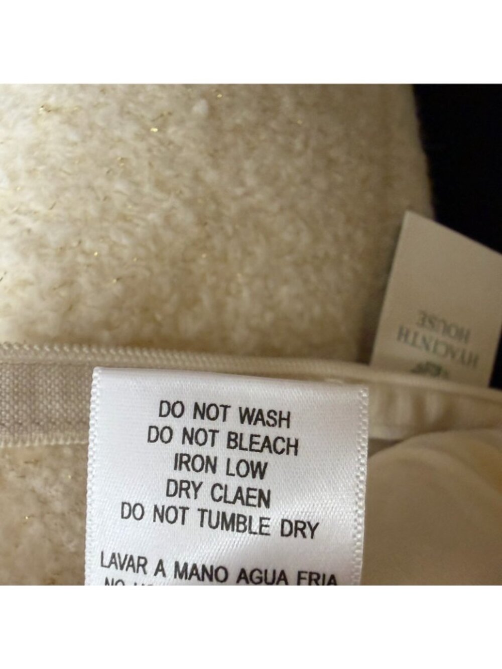 Hyacinth House by Tuckernuck Cream Metallic Boucle Puff Sleeve Sweater Top sz S - Picture 12 of 12